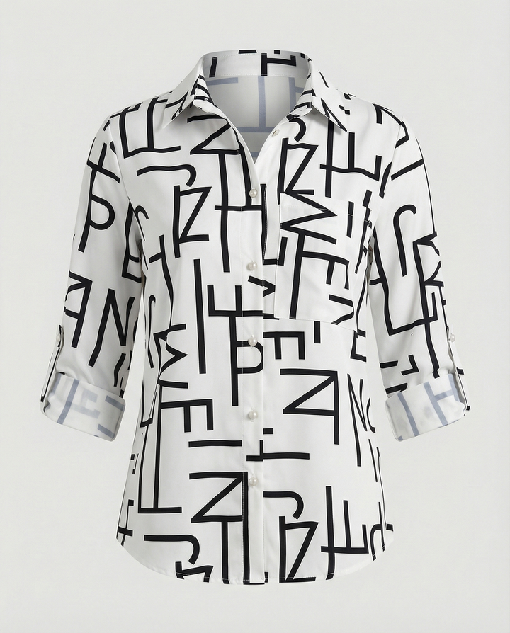 Bluse mit Umlegekragen