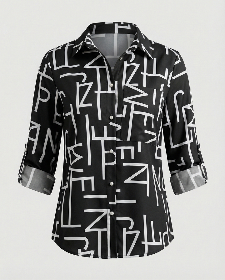 Bluse mit Umlegekragen
