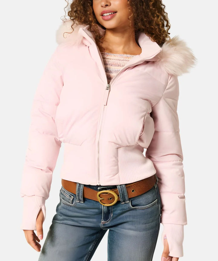 Damen Gesteppt Winterjacke mit Warm & Abnehmbarer Kapuze | Zeitlos
