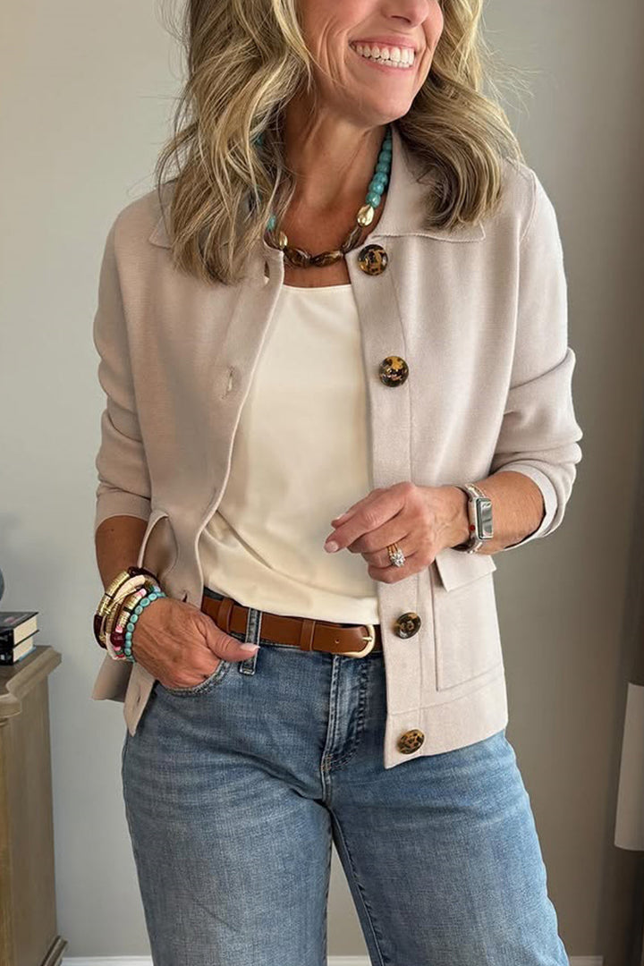 Legeres Sakko mit Revers und Tasche