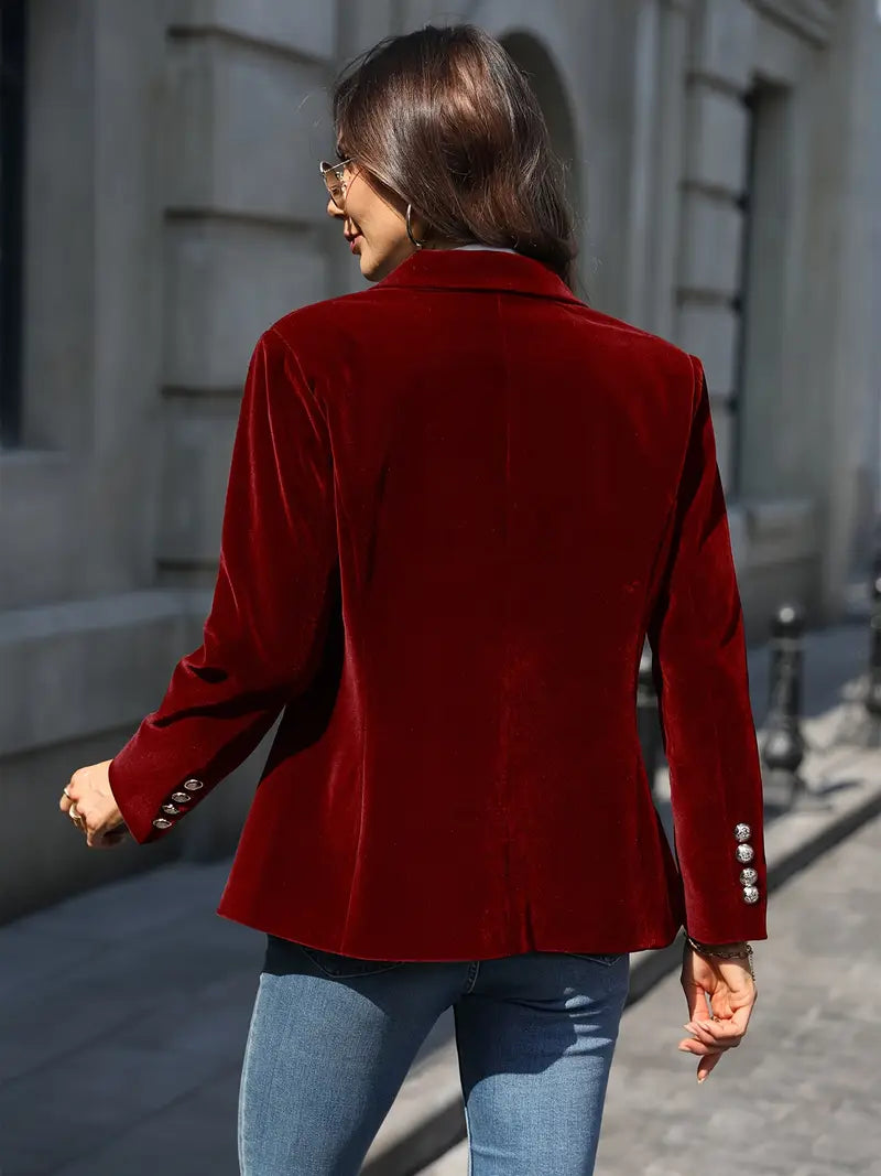 Damen Klassischer Blazer mit Ein-Knopf-Verschluss