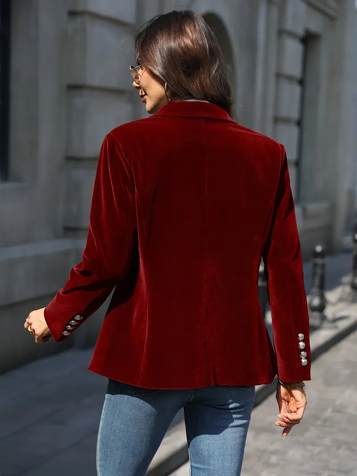 Damen Klassischer Blazer mit Ein-Knopf-Verschluss