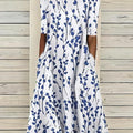 Küstenblumen Midi Kleid
