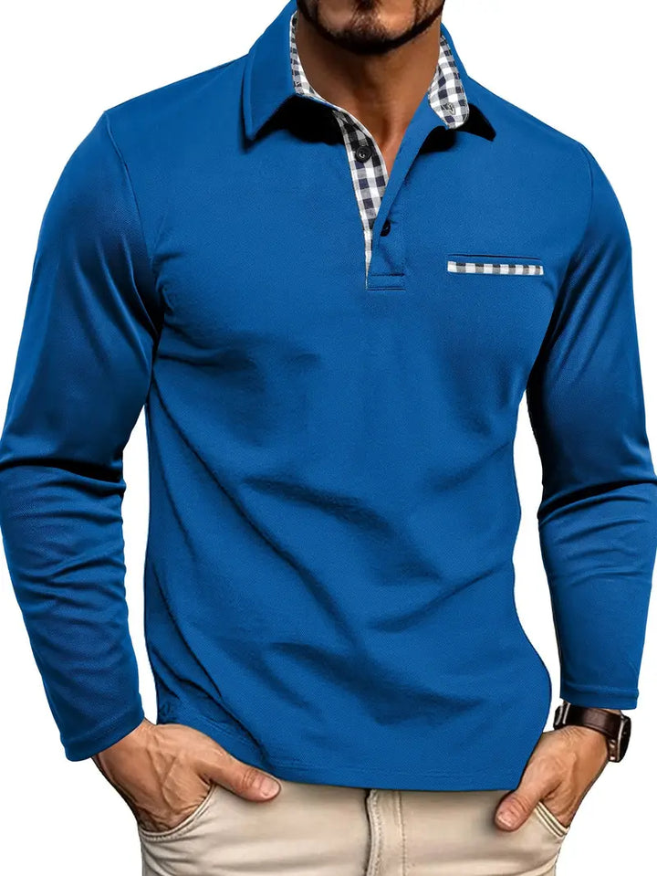 Herren Winter Langarm Polo-Shirt