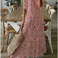 Heidi-Mode – Maxi-Sommerkleid Blumenkleid Chiffon Stufenkleid Strandkleid Boho