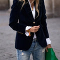 Damen Klassischer Blazer mit Ein-Knopf-Verschluss