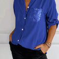 Glitzerbluse Mit Paillettentasche