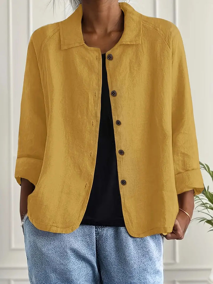 Damen Casual Leichte Jacke Mit Knopfleiste