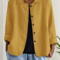 Damen Casual Leichte Jacke Mit Knopfleiste