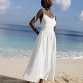 Langes Sommerkleid aus Baumwolle