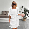Chic Schichtkleid mit Puffärmeln für Frauen
