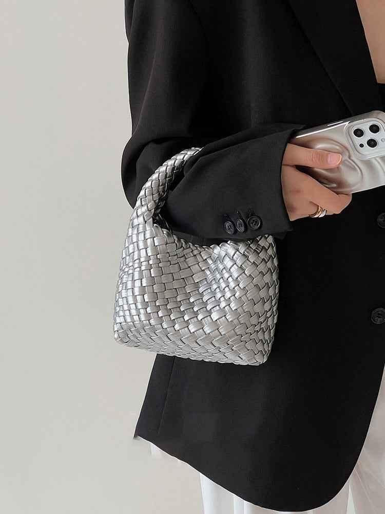 mini handtasche mit geflochtenem look & soft touch