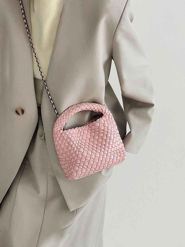 mini handtasche mit geflochtenem look & soft touch