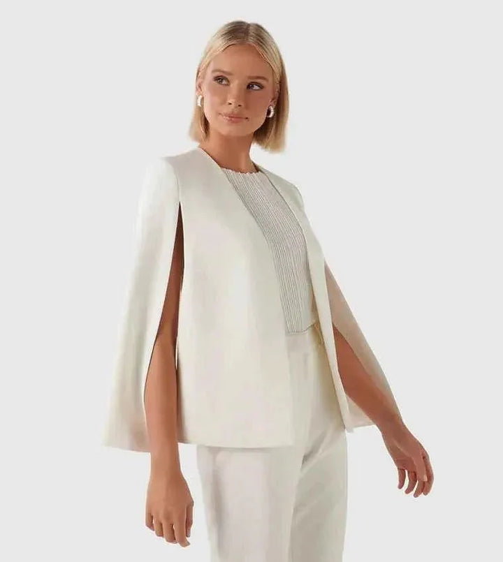 Eleganter Damen Cape Blazer mit Fließendem Schnitt & Ärmelschlitz