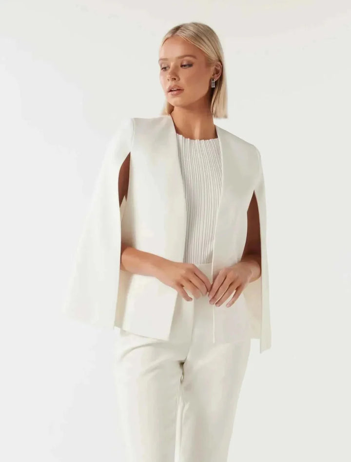 Eleganter Damen Cape Blazer mit Fließendem Schnitt & Ärmelschlitz