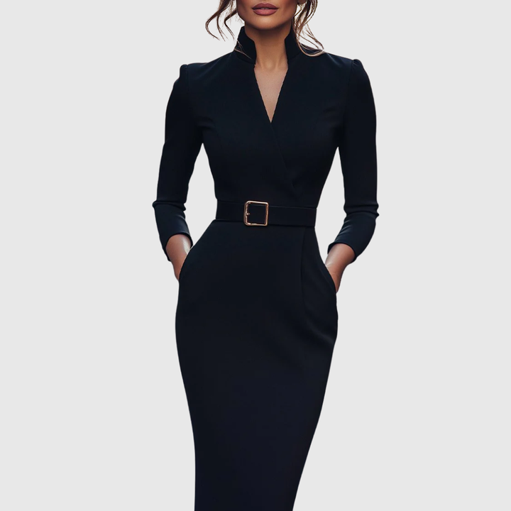 Raffiniertes Midi-Kleid