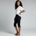 Cropped Damen Capri-Hose in 3/4-Länge mit Taschen