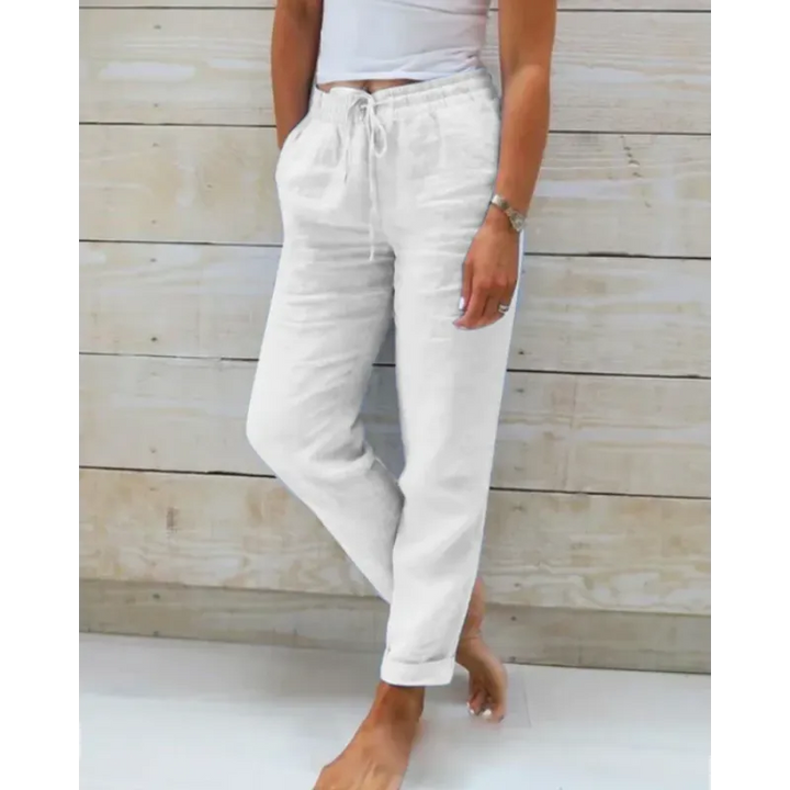Stilvolle hose für Damen – Leinenhose locker Freizeithose Sommerhose leicht