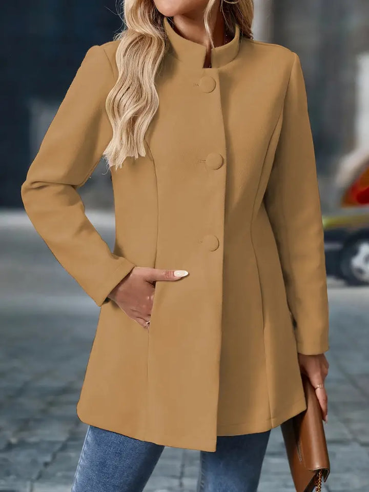 Damen Winter Mantel mit Knöpfen