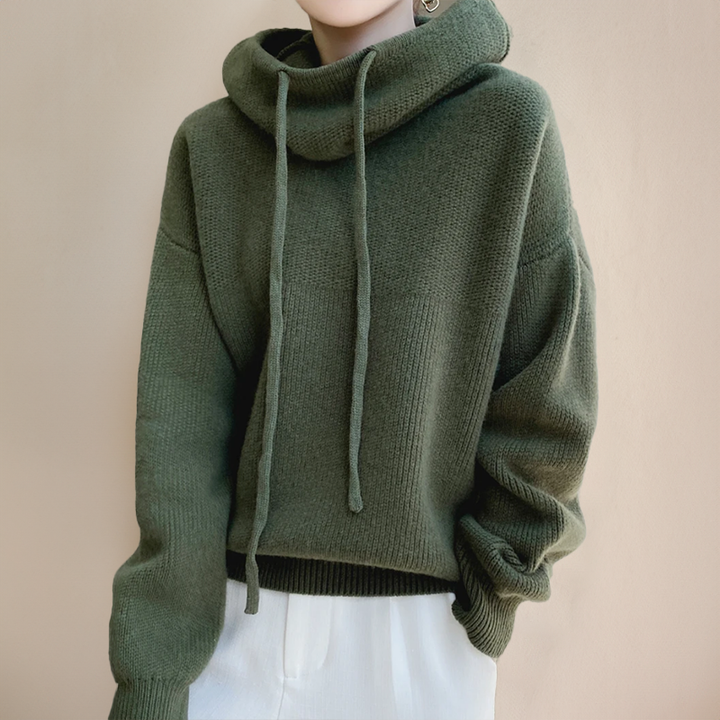 Merino Wollene Damen Rollkragenpullover