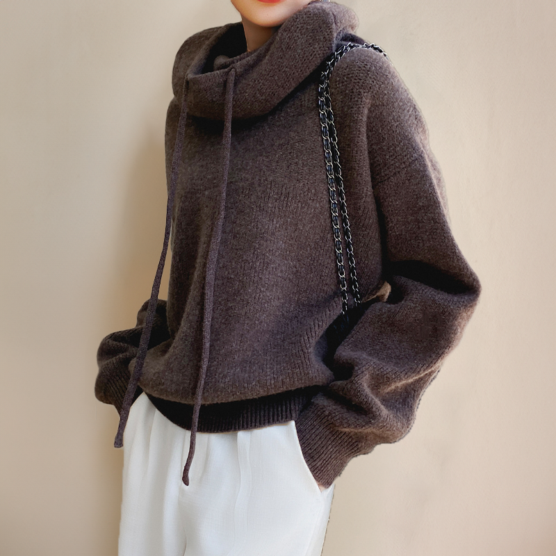 Merino Wollene Damen Rollkragenpullover