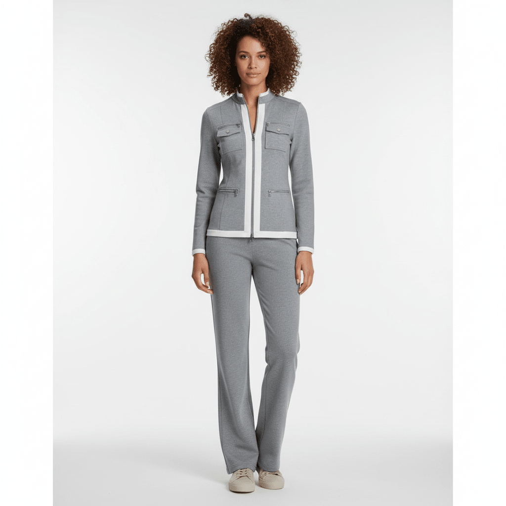 Damen Jogginganzug Set mit Reißverschlussjacke