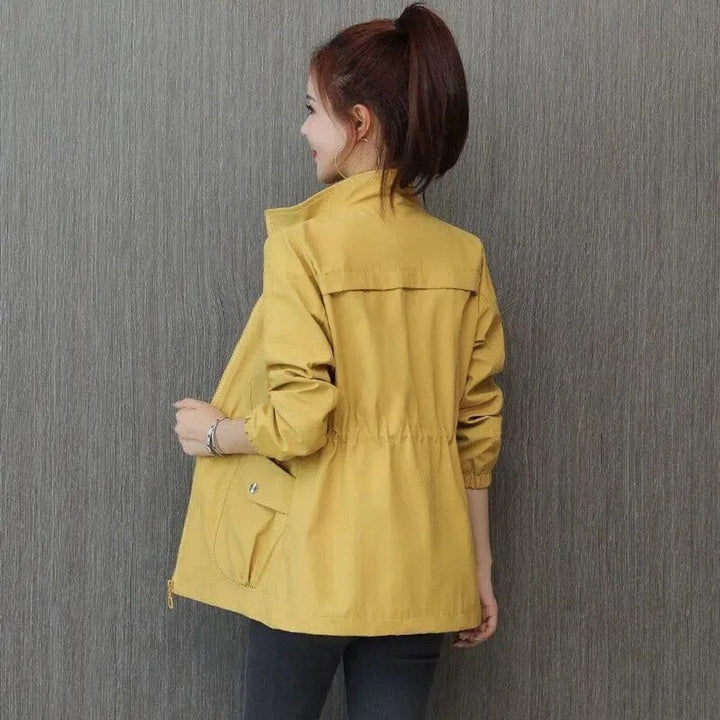 Damen Kurzjacke leichte atmungsaktive Übergangsjacke mit Reißverschluss