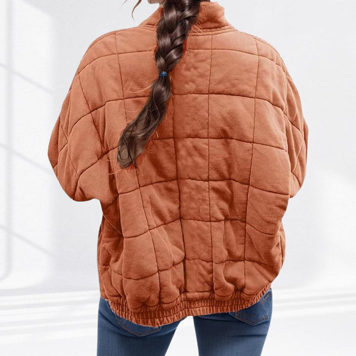 Damen Steppjacke leichte gefütterte Kurzjacke mit Reißverschluss