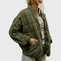 Damen Steppjacke leichte gefütterte Kurzjacke mit Reißverschluss