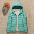 Damen Steppjacke mit Kapuze ultraleichte Übergangsjacke