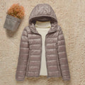 Damen Steppjacke mit Kapuze ultraleichte Übergangsjacke