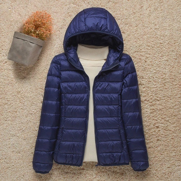 Damen Steppjacke mit Kapuze ultraleichte Übergangsjacke