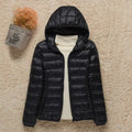 Damen Steppjacke mit Kapuze ultraleichte Übergangsjacke