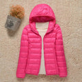 Damen Steppjacke mit Kapuze ultraleichte Übergangsjacke