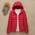 Damen Steppjacke mit Kapuze ultraleichte Übergangsjacke