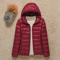 Damen Steppjacke mit Kapuze ultraleichte Übergangsjacke