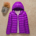 Damen Steppjacke mit Kapuze ultraleichte Übergangsjacke
