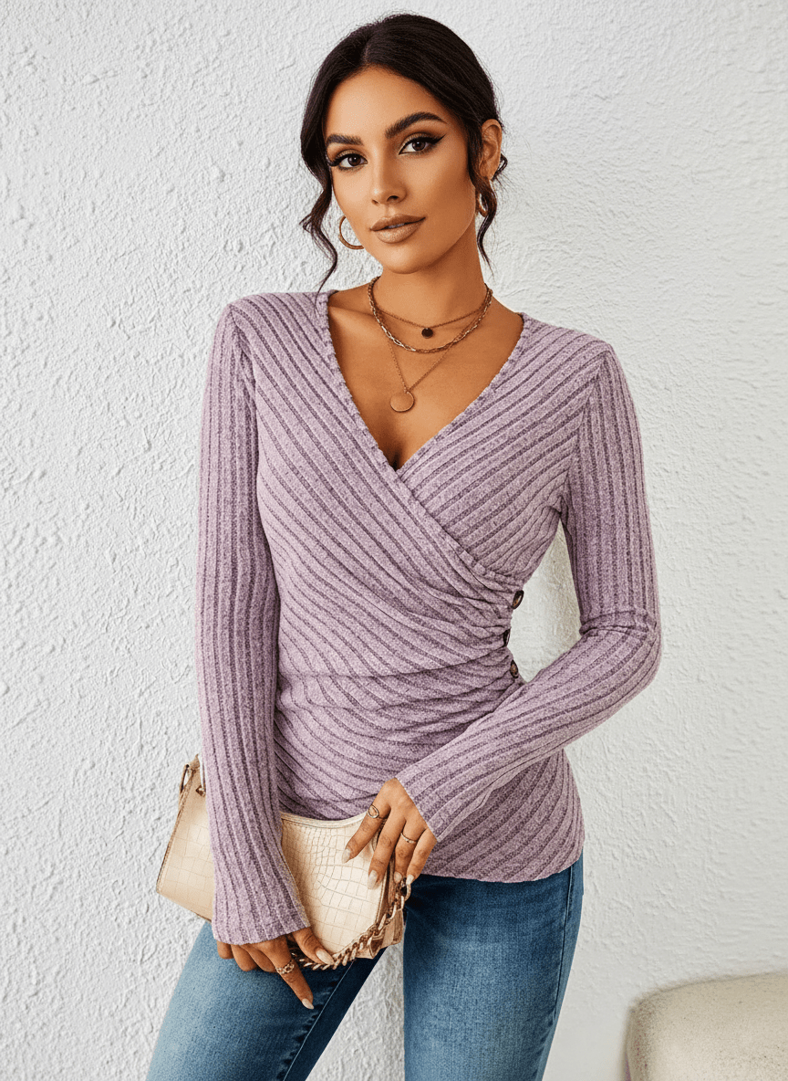Damen Top Langarm Elegant