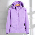 Damen Wasserdichte Regenjacke mit Abnehmbarer Kapuze Verstellbarer Passform