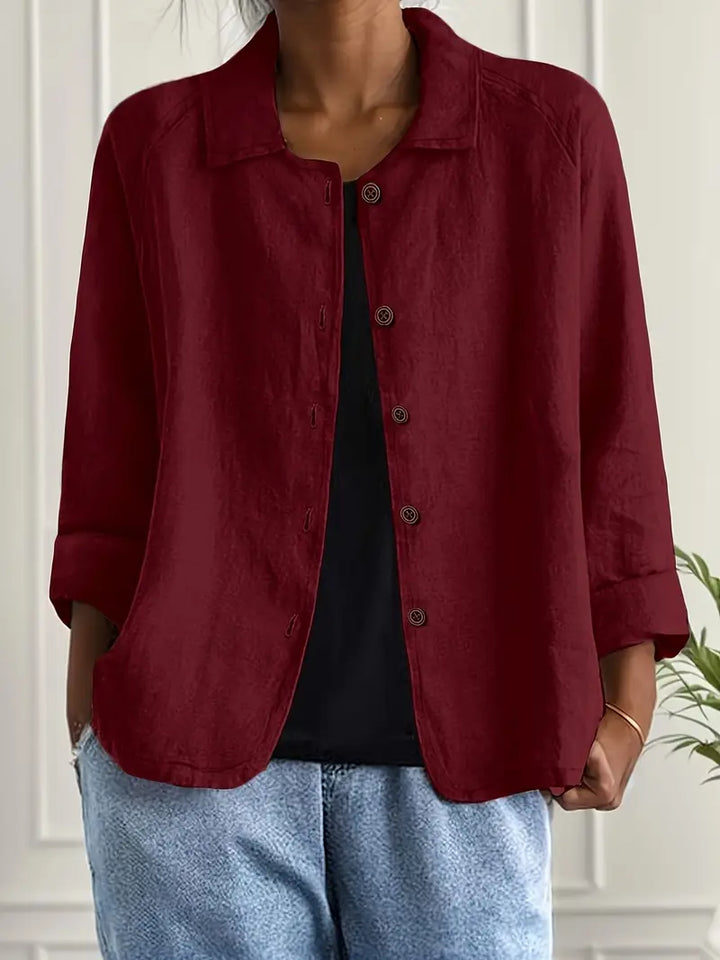 Damen Casual Leichte Jacke Mit Knopfleiste
