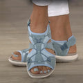 Orthopädische Sandalen – bequem flach Klettverschluss Sommerschuhe Damen Outdoor
