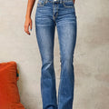 Damen High-Waist Jeans mit weitem Bein