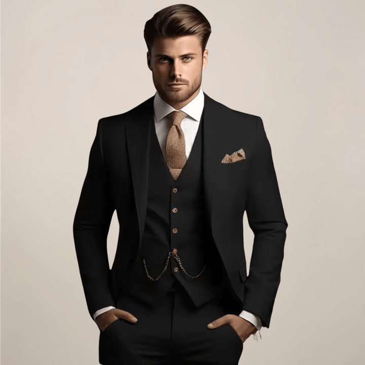Dreiteiliger Slim Fit Anzug Für Formelle Anlässe