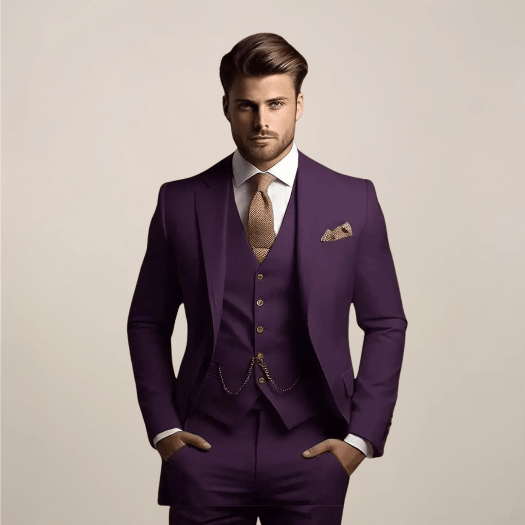 Dreiteiliger Slim Fit Anzug Für Formelle Anlässe