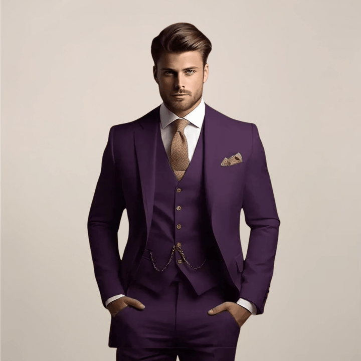Dreiteiliger Slim Fit Anzug Für Formelle Anlässe