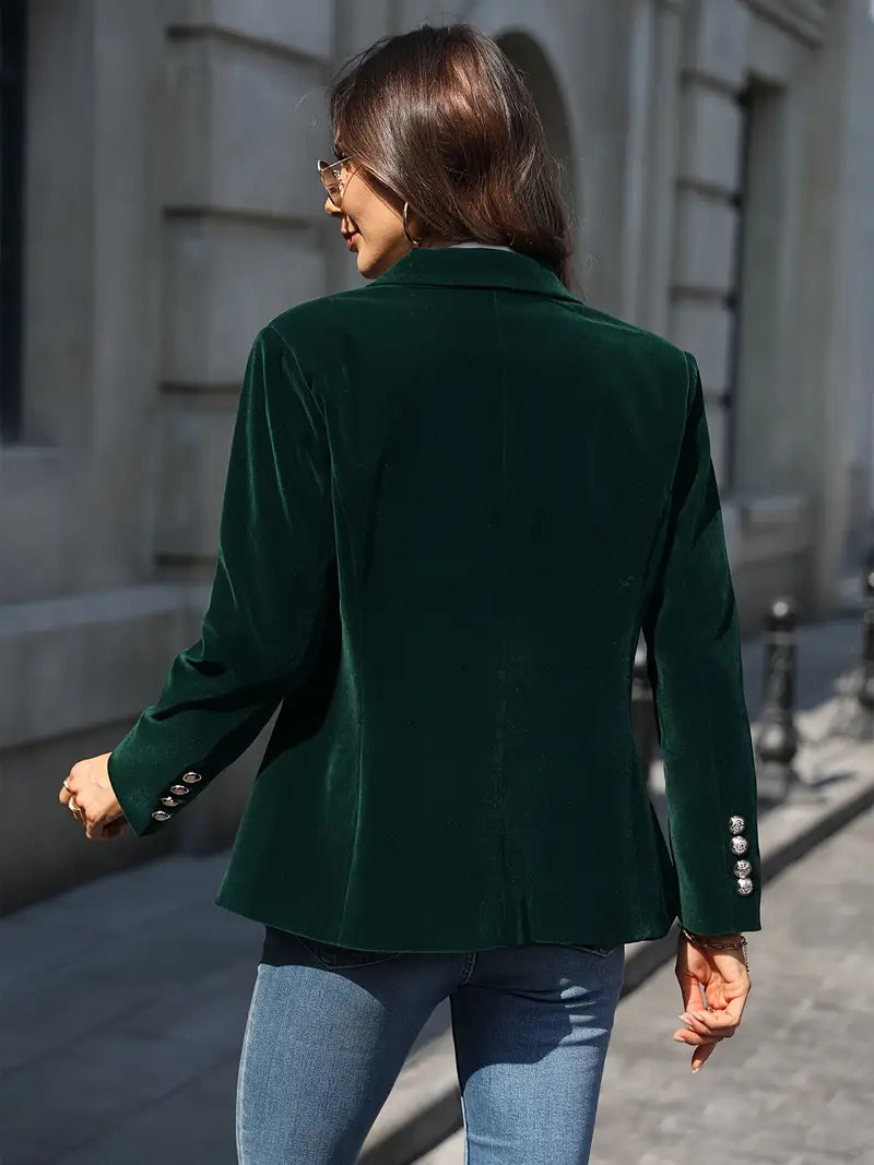 Damen Klassischer Blazer mit Ein-Knopf-Verschluss