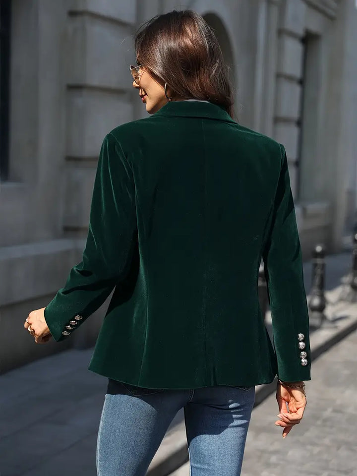 Damen Klassischer Blazer mit Ein-Knopf-Verschluss
