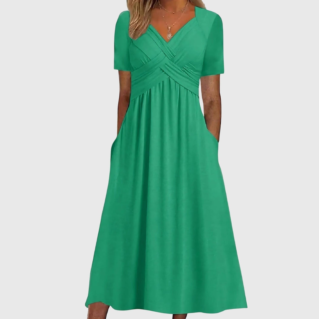 Midi-Kleid mit Bauchkontrolle