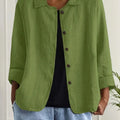 Damen Casual Leichte Jacke Mit Knopfleiste