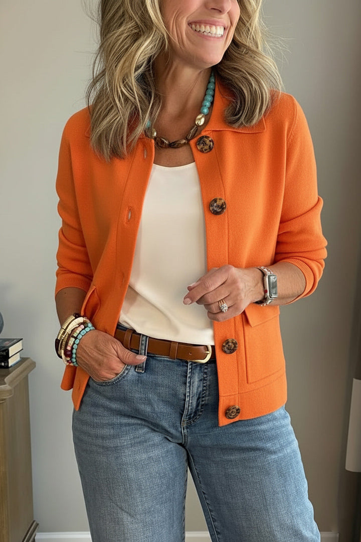 Legeres Sakko mit Revers und Tasche